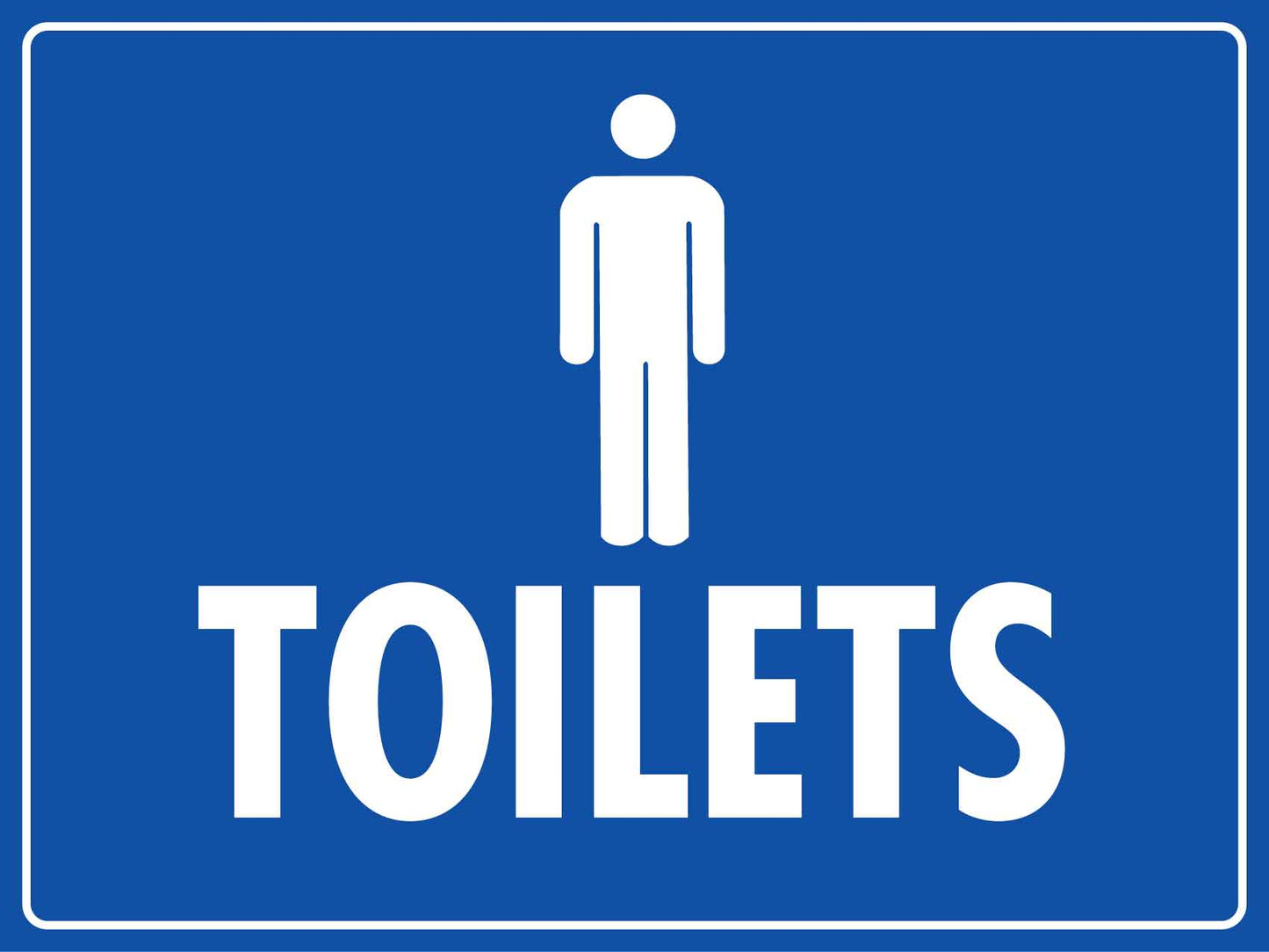 Male Toilet Blue Sign - New Signs