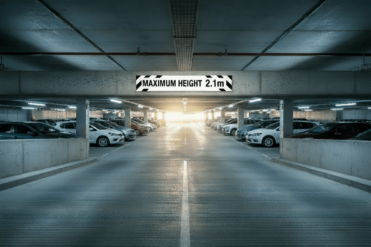 Maximum Height Black and White Sign - New Signs