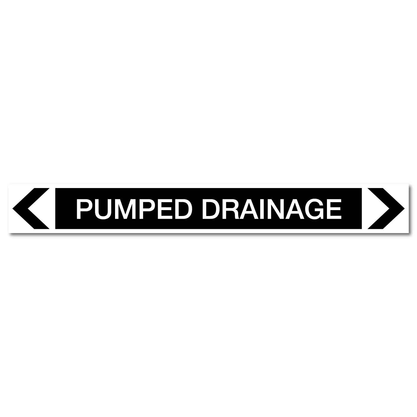 Miscellaneous - Pumped Drainage - Pipe Marker Sticker - New Signs