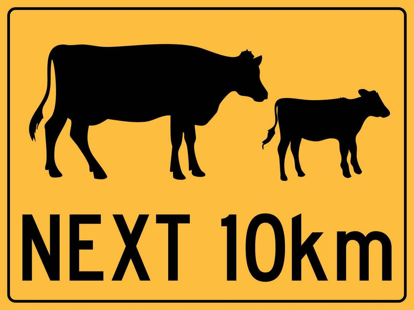 Next 10km Sign - New Signs