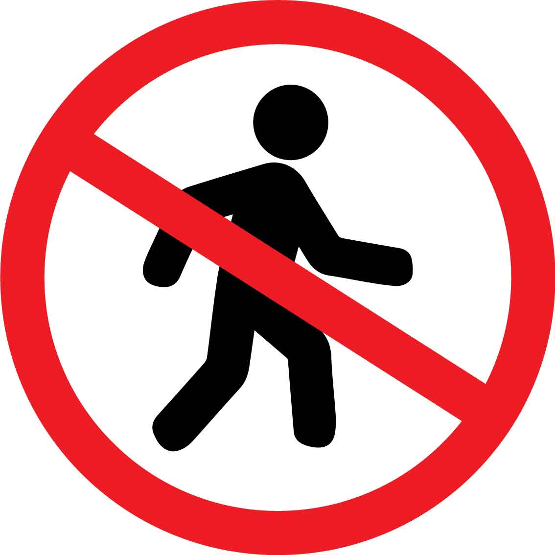 No Entry (Person) Decal - New Signs