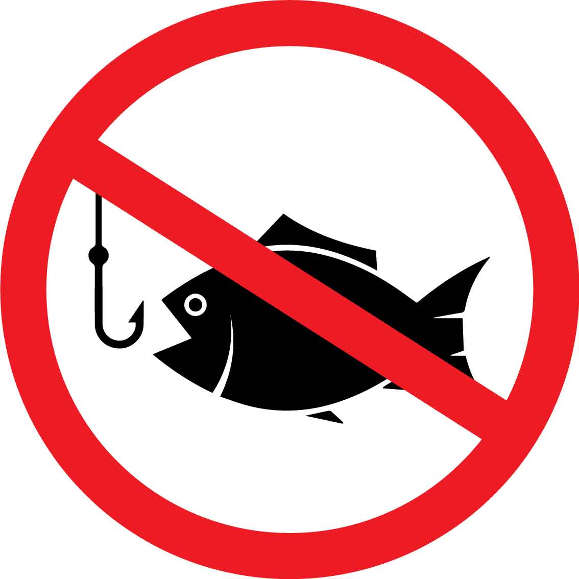 No Fishing Decal - New Signs
