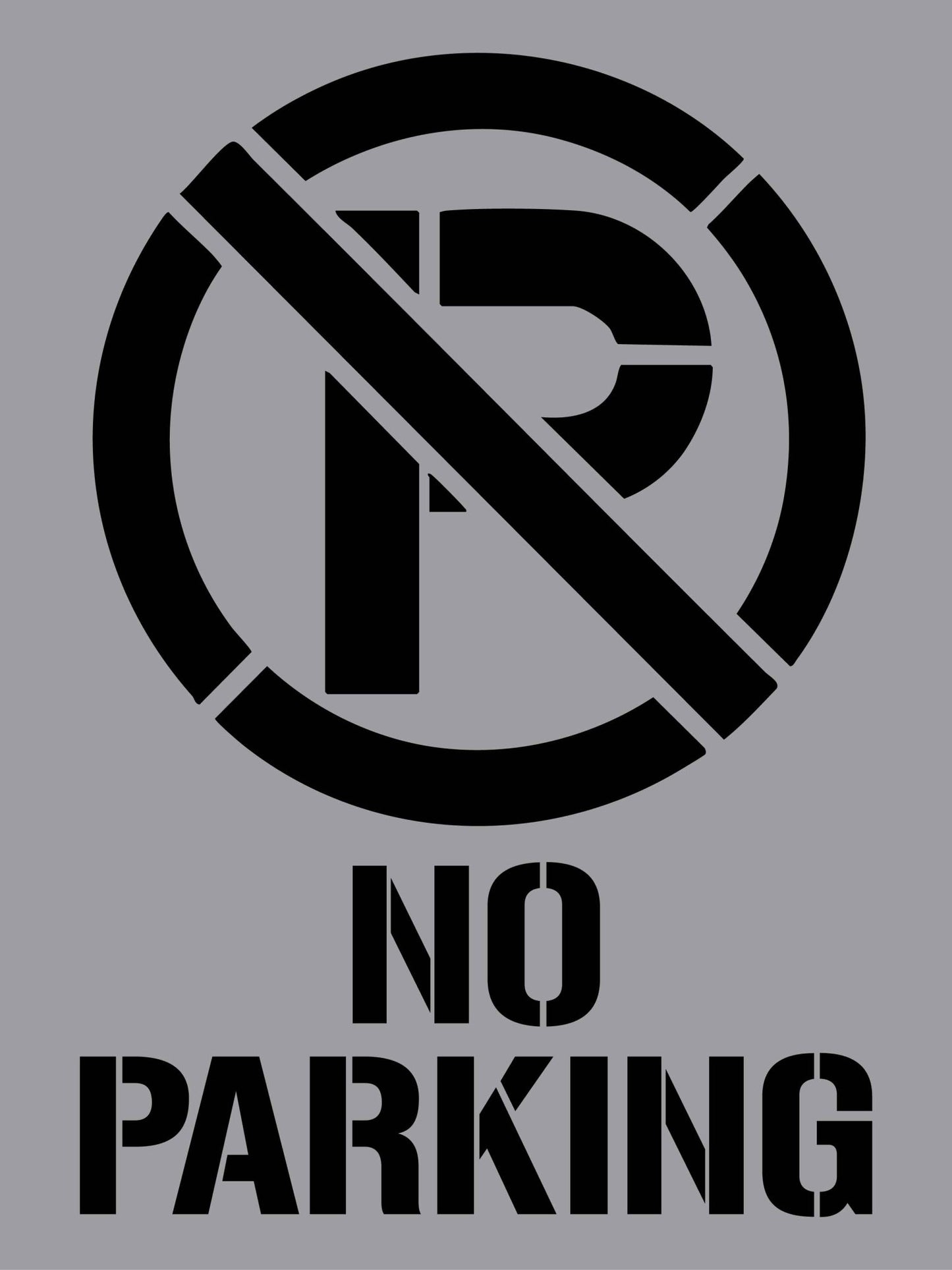 No Parking Symbol - Aluminium Composite Stencil - New Signs
