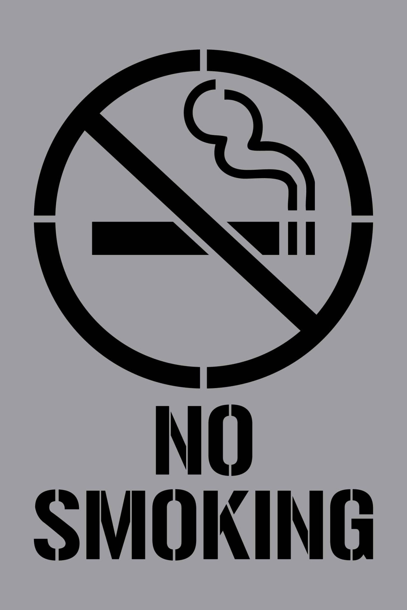 No Smoking - Aluminium Composite Stencil - New Signs