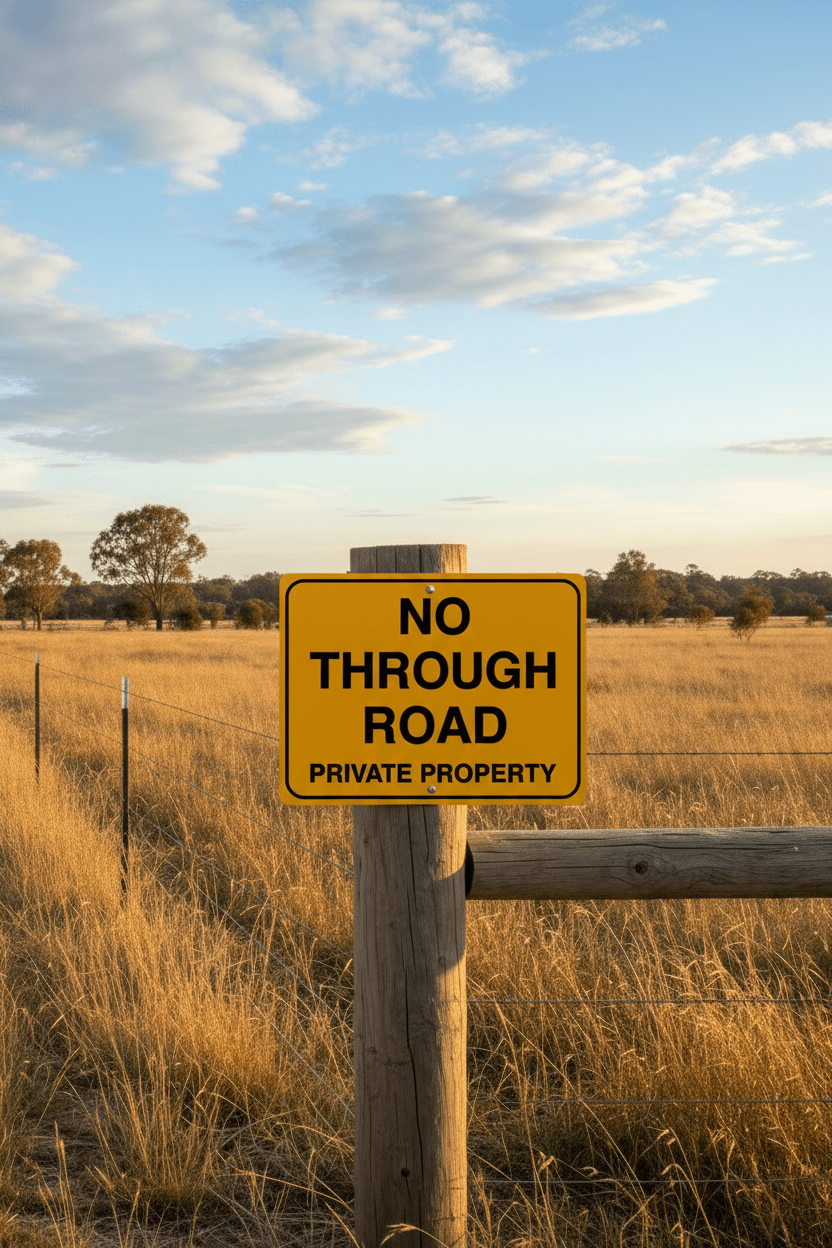 No Through Road Private Property Yellow Sign - New Signs