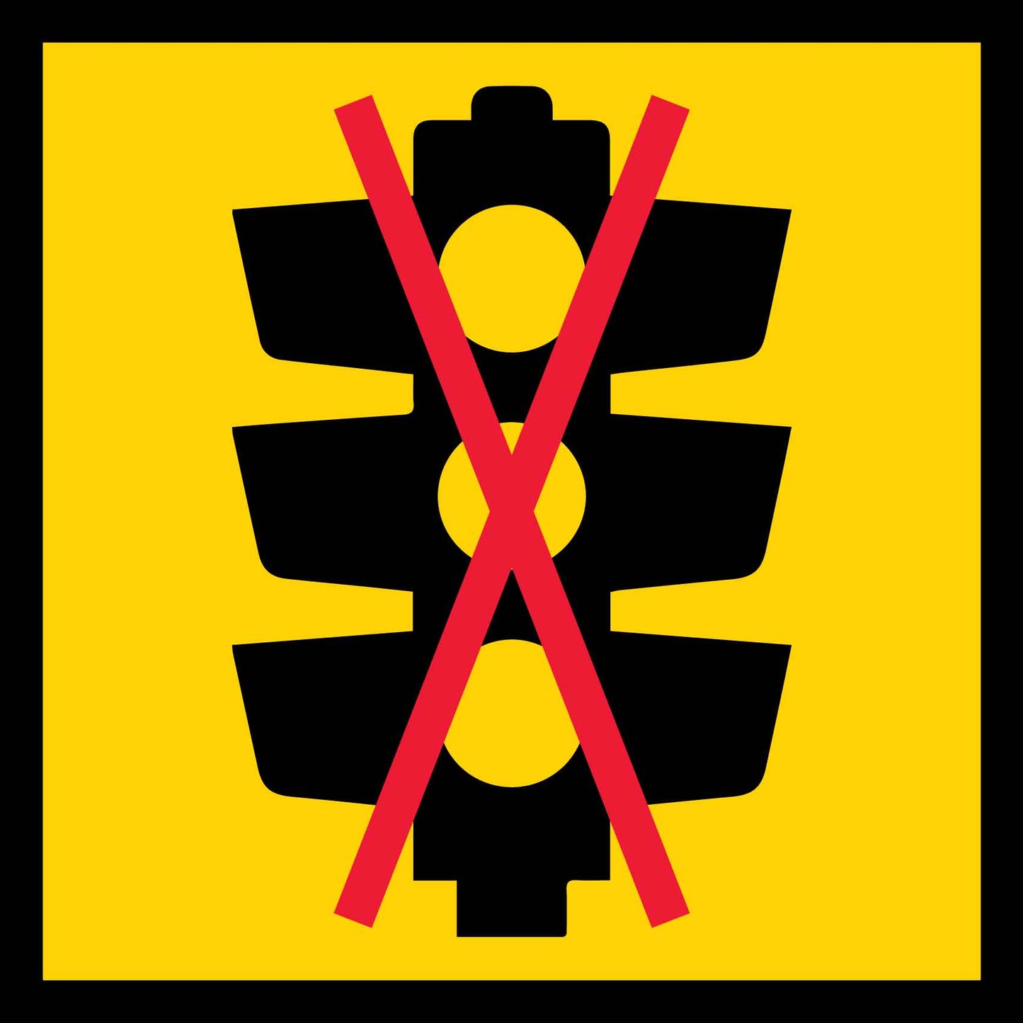No Traffic Lights Symbol Multi Message Traffic Sign - New Signs