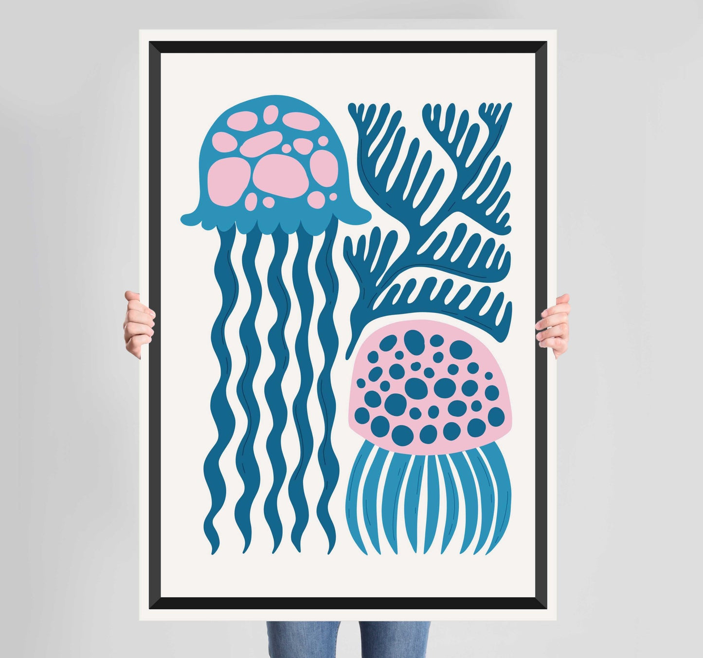 Ocean Creatures Jellyfish Poster Wall Art Prints - New Signs