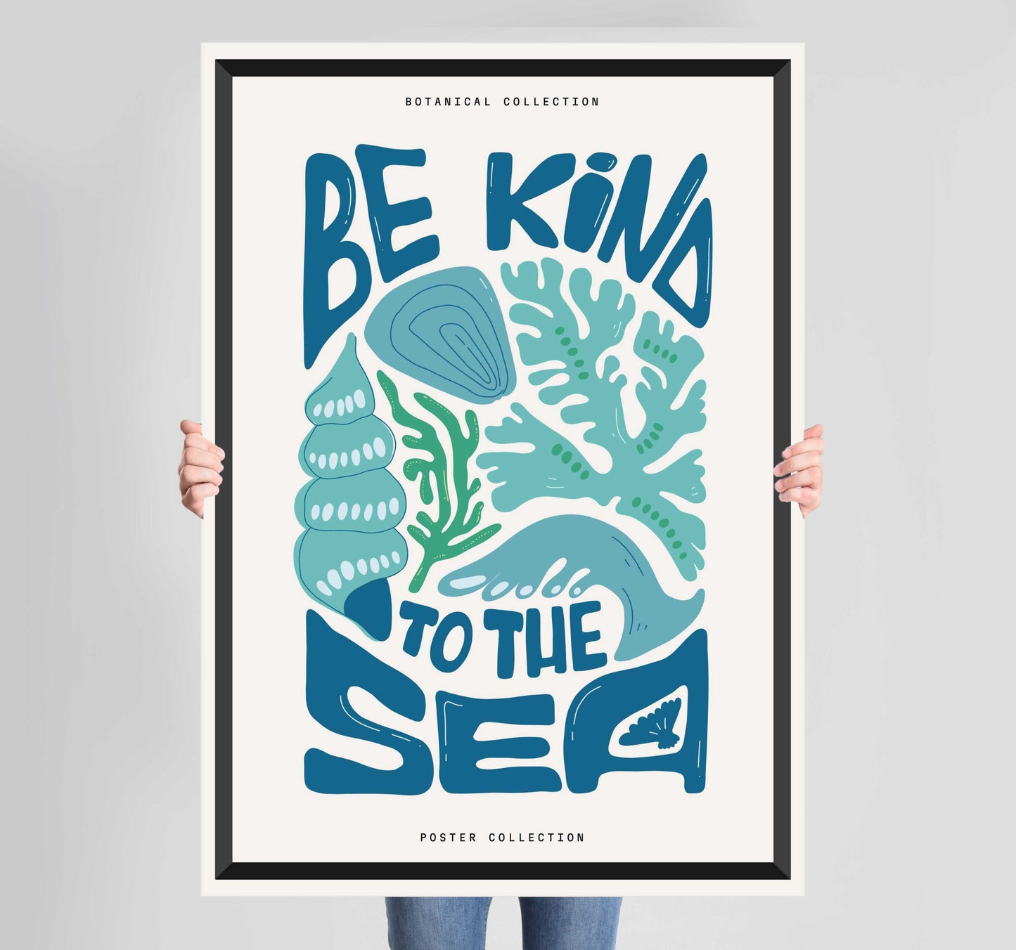 Ocean Mood Be Kind Poster Wall Art Prints - New Signs