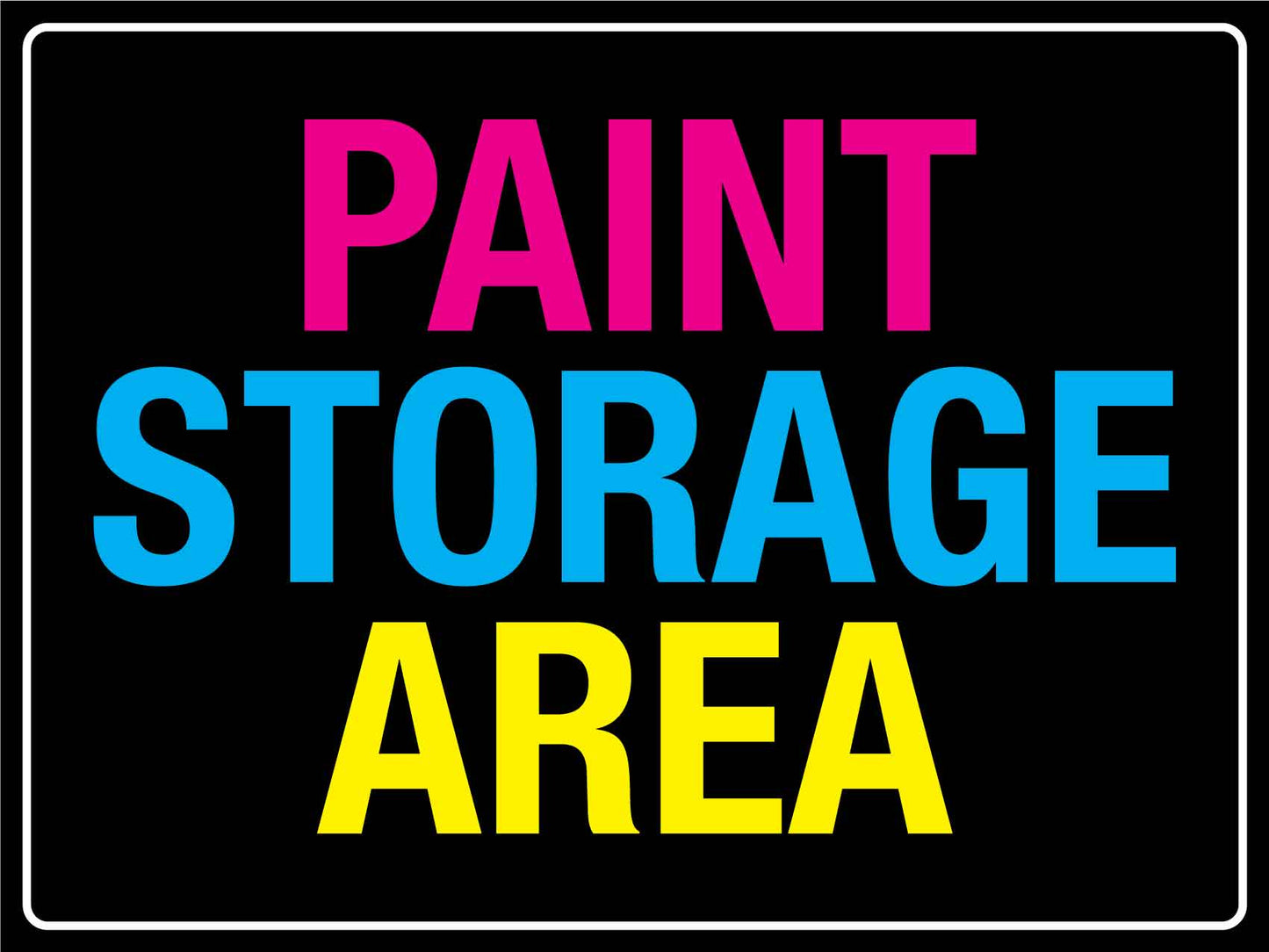 Paint Storage Area Sign - New Signs