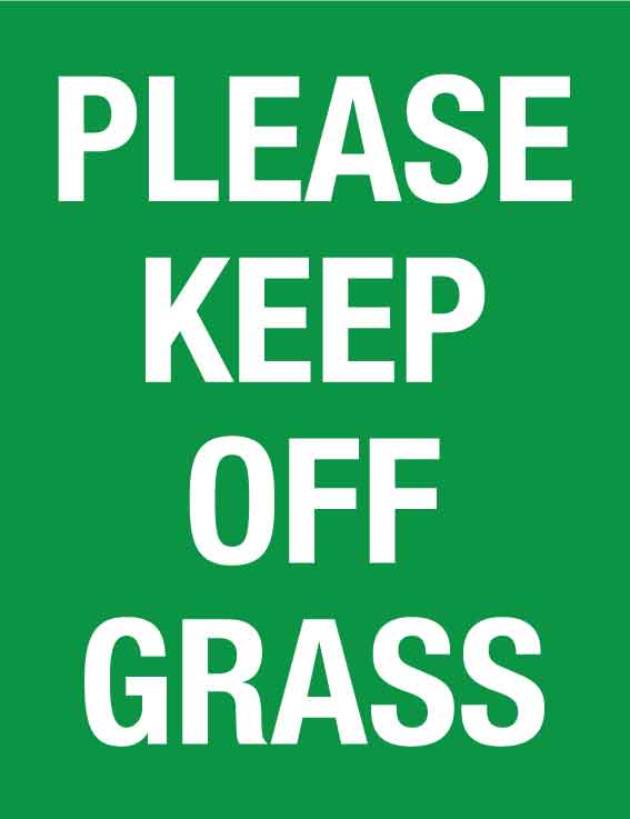 Please Keep Off Grass Wheelie Bin Sticker - New Signs