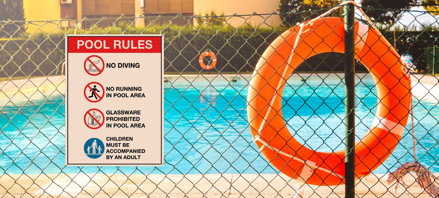 Pool Rules 1 Sign - New Signs