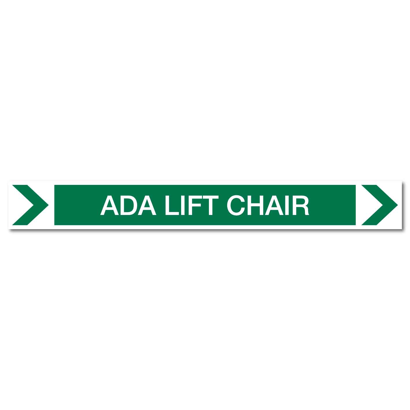 Pool/Spa - ADA Lift Chair (Right) - Pipe Marker Sticker - New Signs