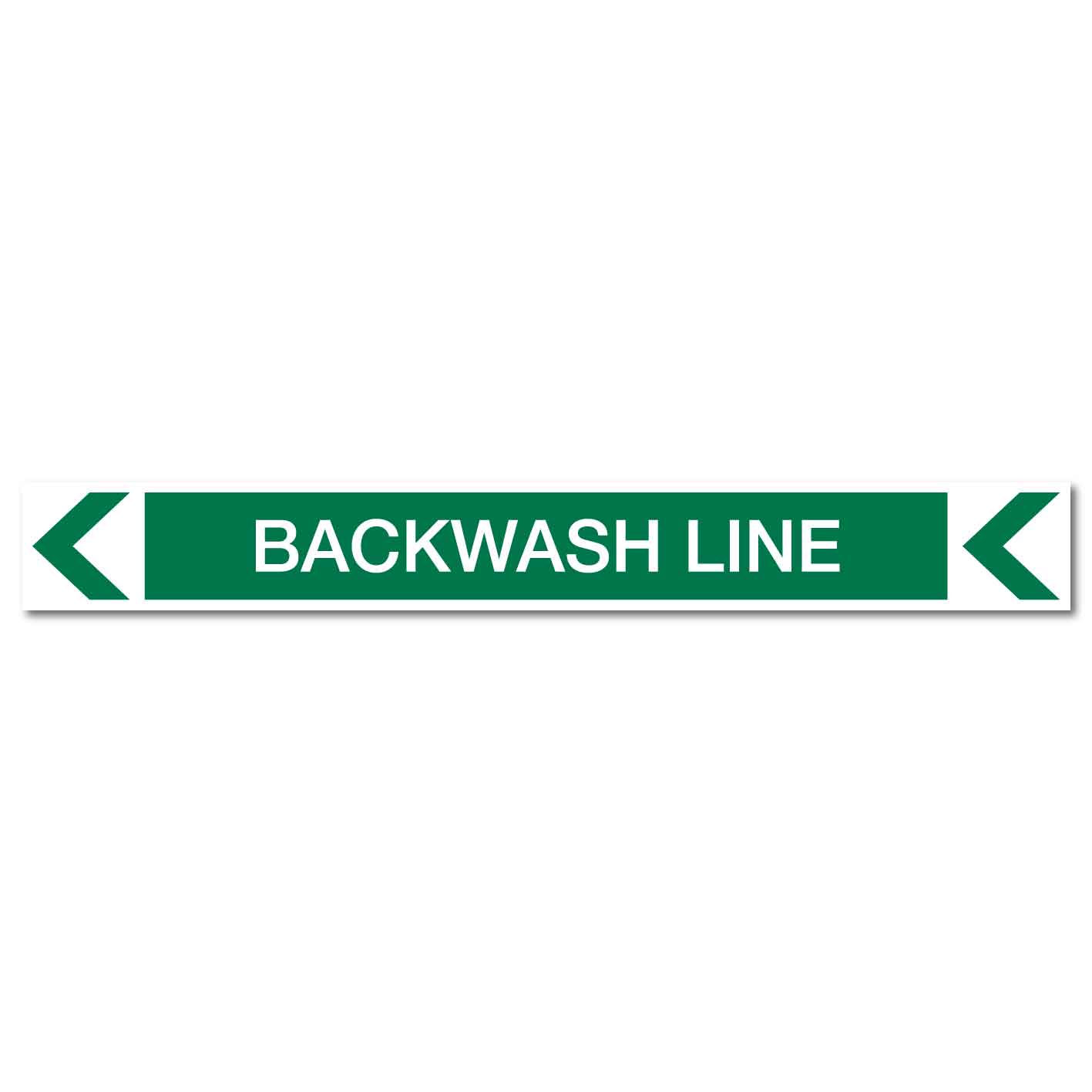 Pool/Spa - Backwash Line (Left) - Pipe Marker Sticker - New Signs