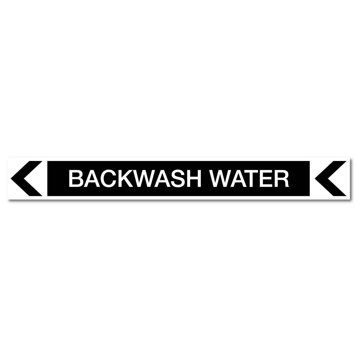 Pool/Spa - Backwash Water (Left) - Pipe Marker Sticker - New Signs