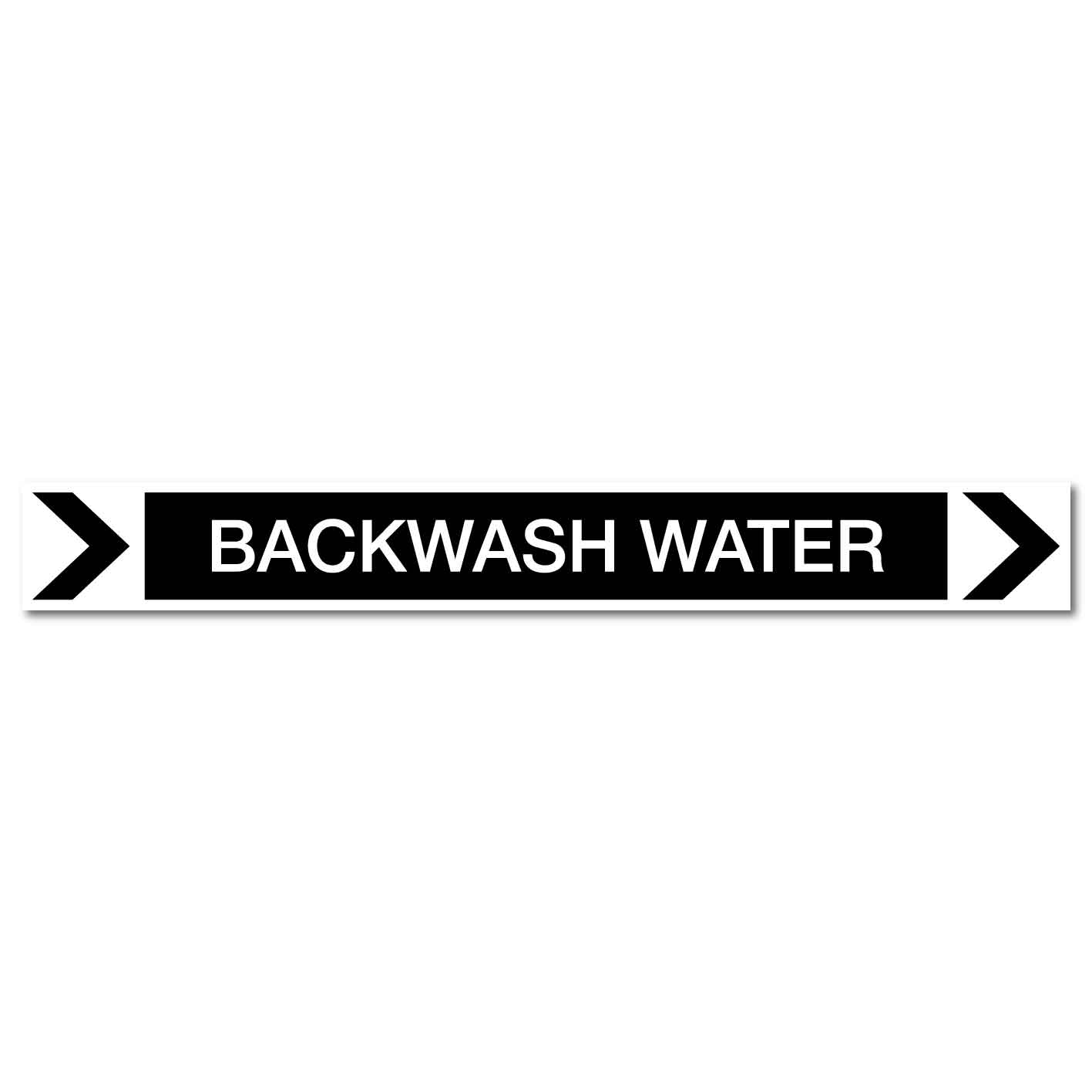 Pool/Spa - Backwash Water (Right) - Pipe Marker Sticker - New Signs
