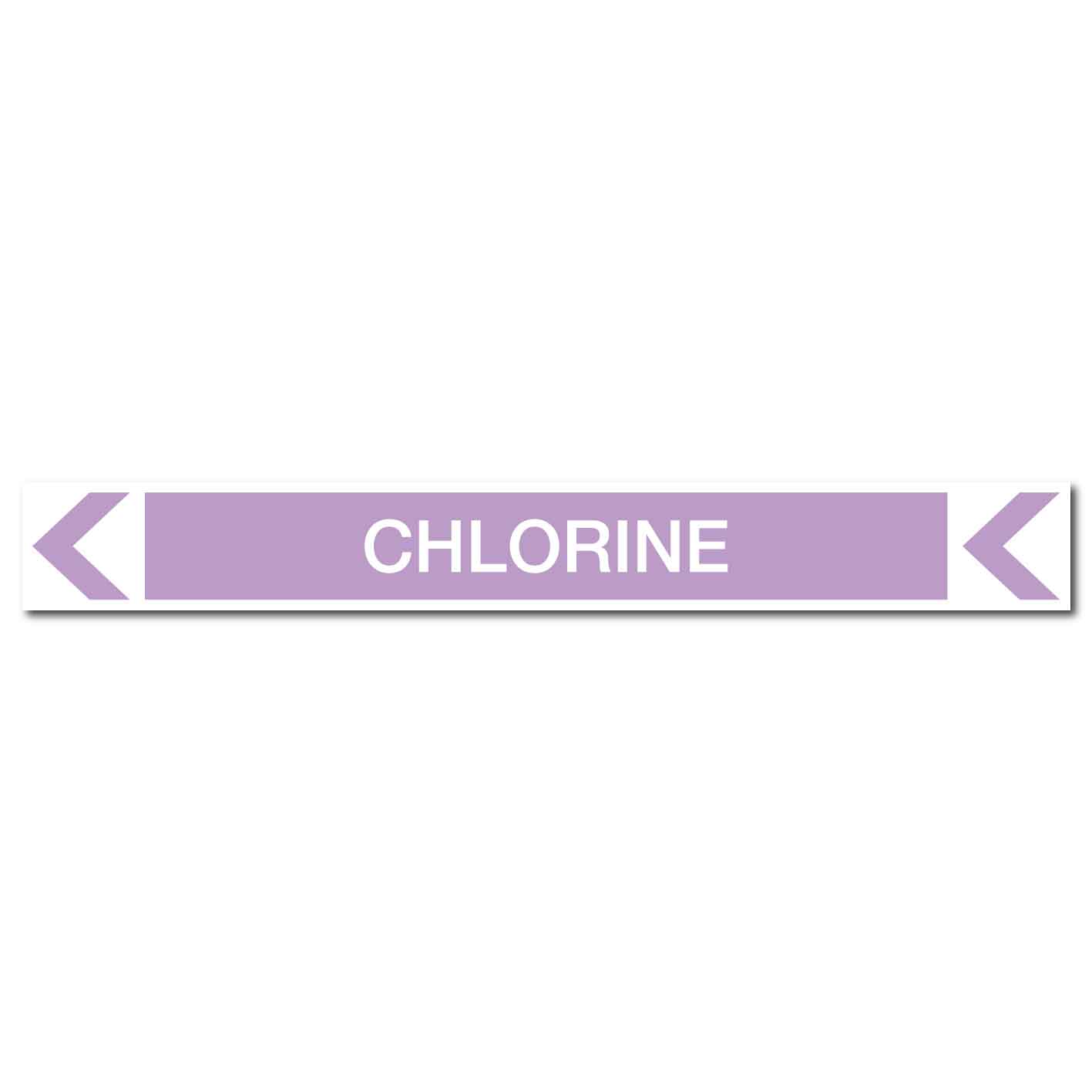 Pool/Spa - Chlorine (Left) - Pipe Marker Sticker - New Signs