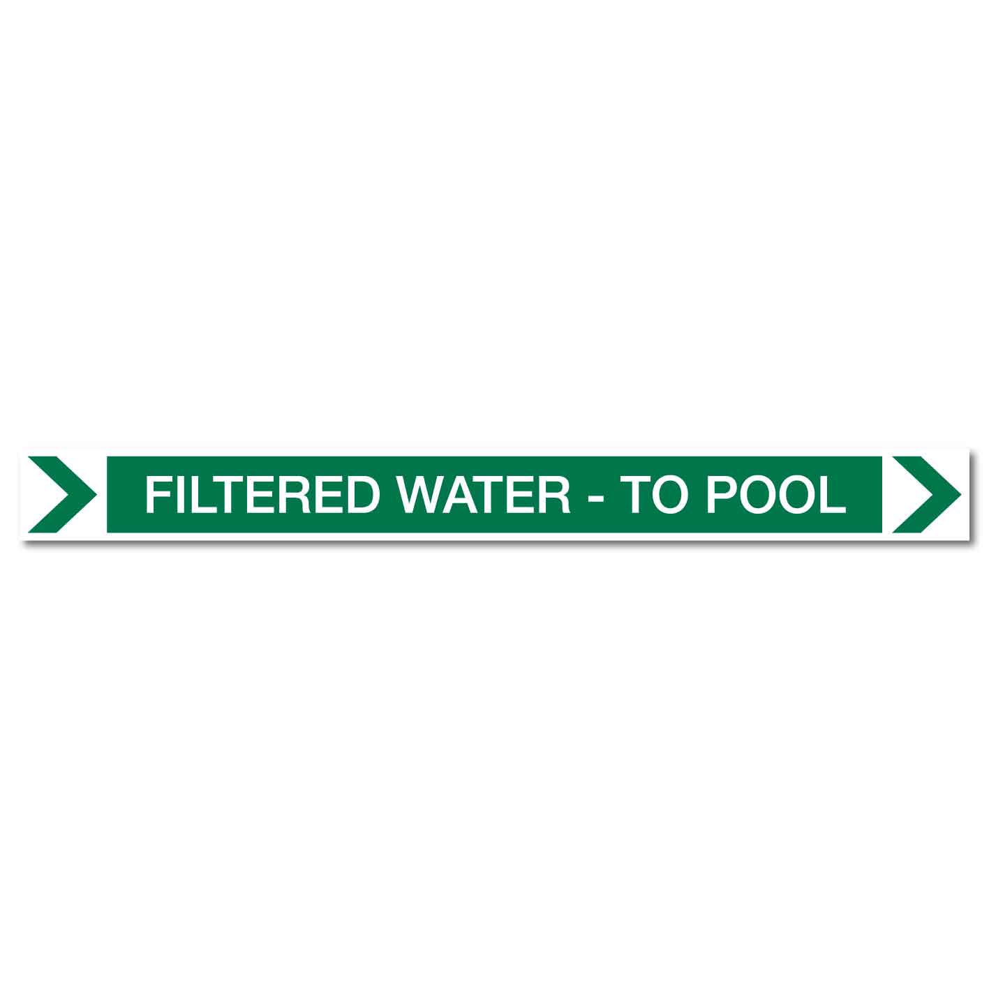 Pool/Spa - Filtered Water - To Pool (Right) - Pipe Marker Sticker - New Signs