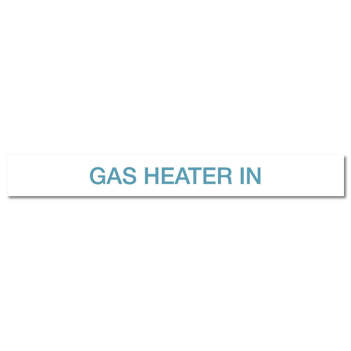 Pool/Spa - GAS Heater In - Pipe Marker Sticker - New Signs