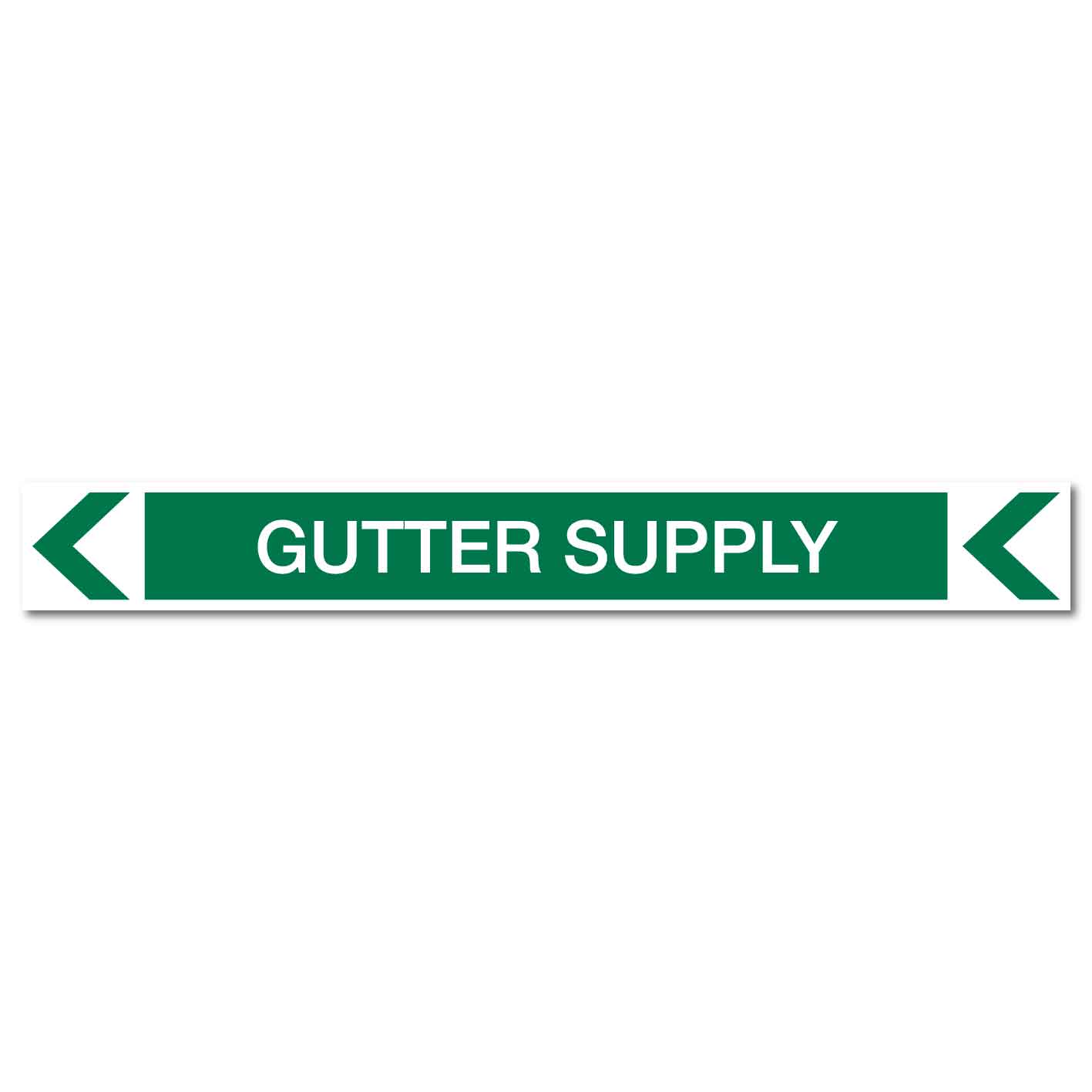 Pool/Spa - Gutter Supply (Left) - Pipe Marker Sticker - New Signs