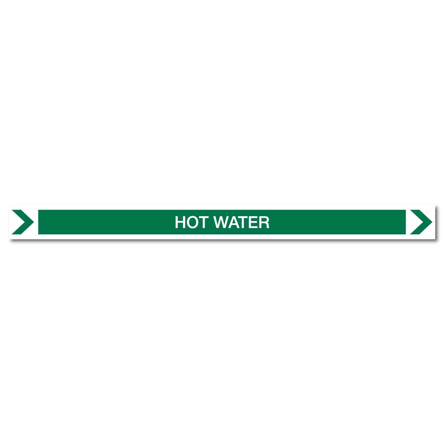 Pool/Spa - Hot Water (Right) - Pipe Marker Sticker - New Signs