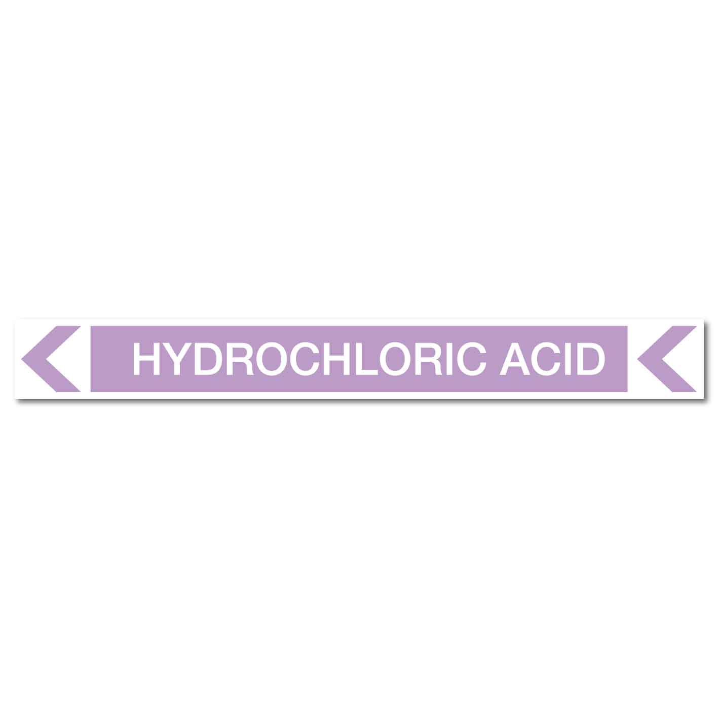 Pool/Spa - Hydrochloric Acid (Left) - Pipe Marker Sticker - New Signs