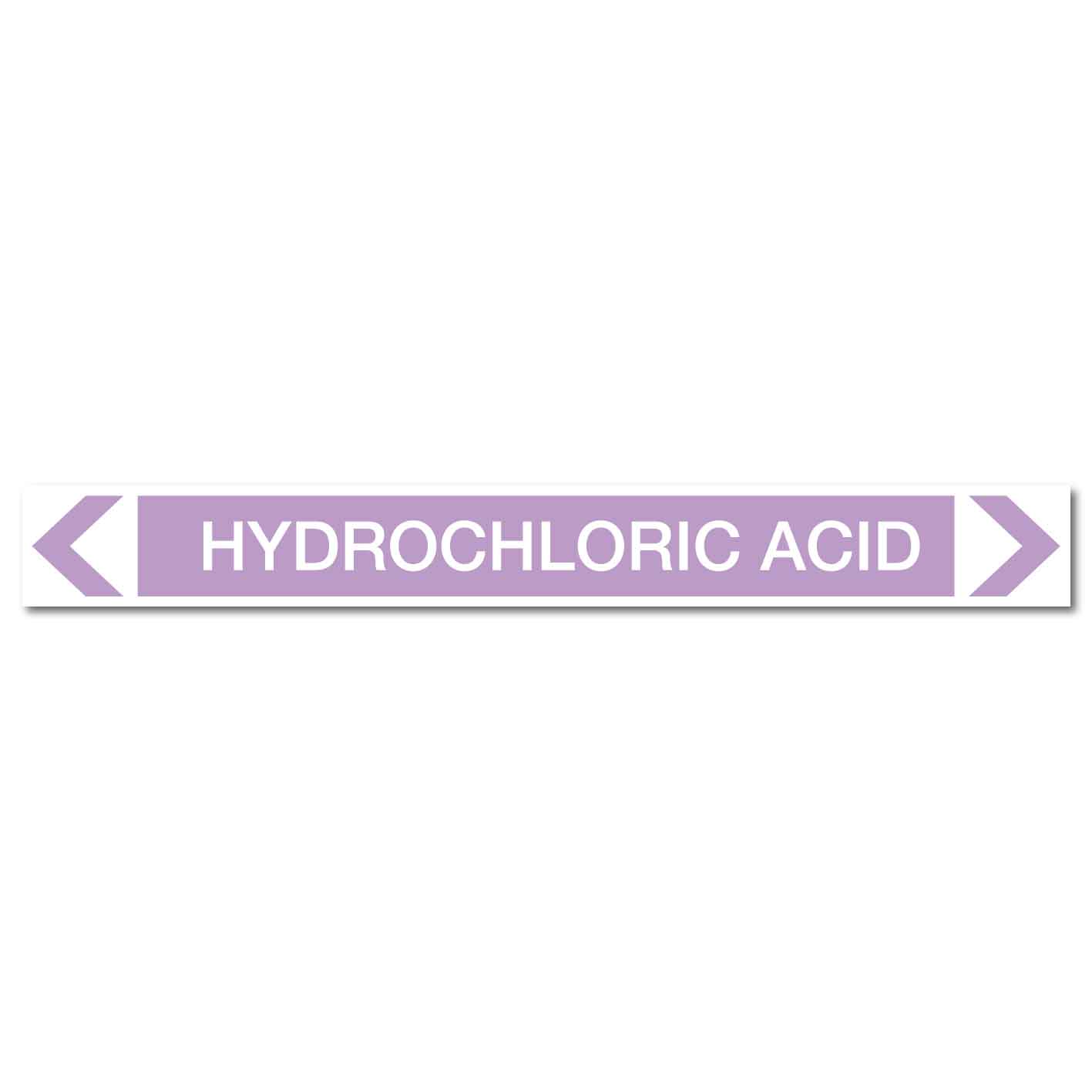 Pool/Spa - Hydrochloric Acid (Right) - Pipe Marker Sticker - New Signs