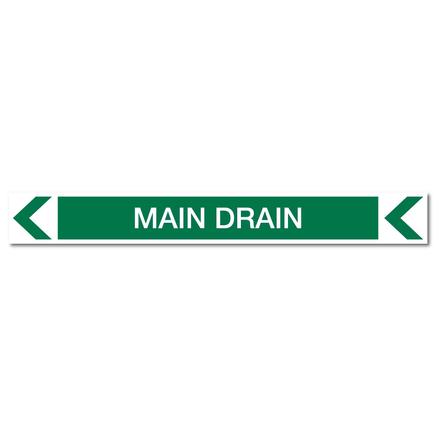 Pool/Spa - Main Drain (Left) - Pipe Marker Sticker - New Signs