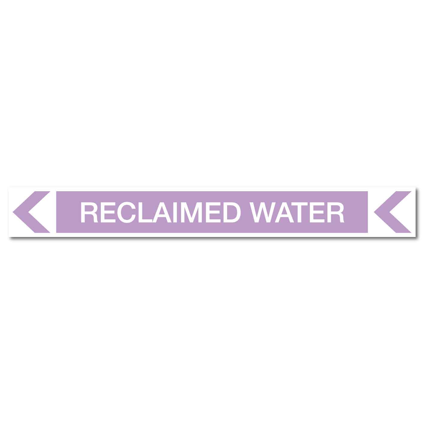 Pool/Spa - Reclaimed Water (Left) - Pipe Marker Sticker - New Signs
