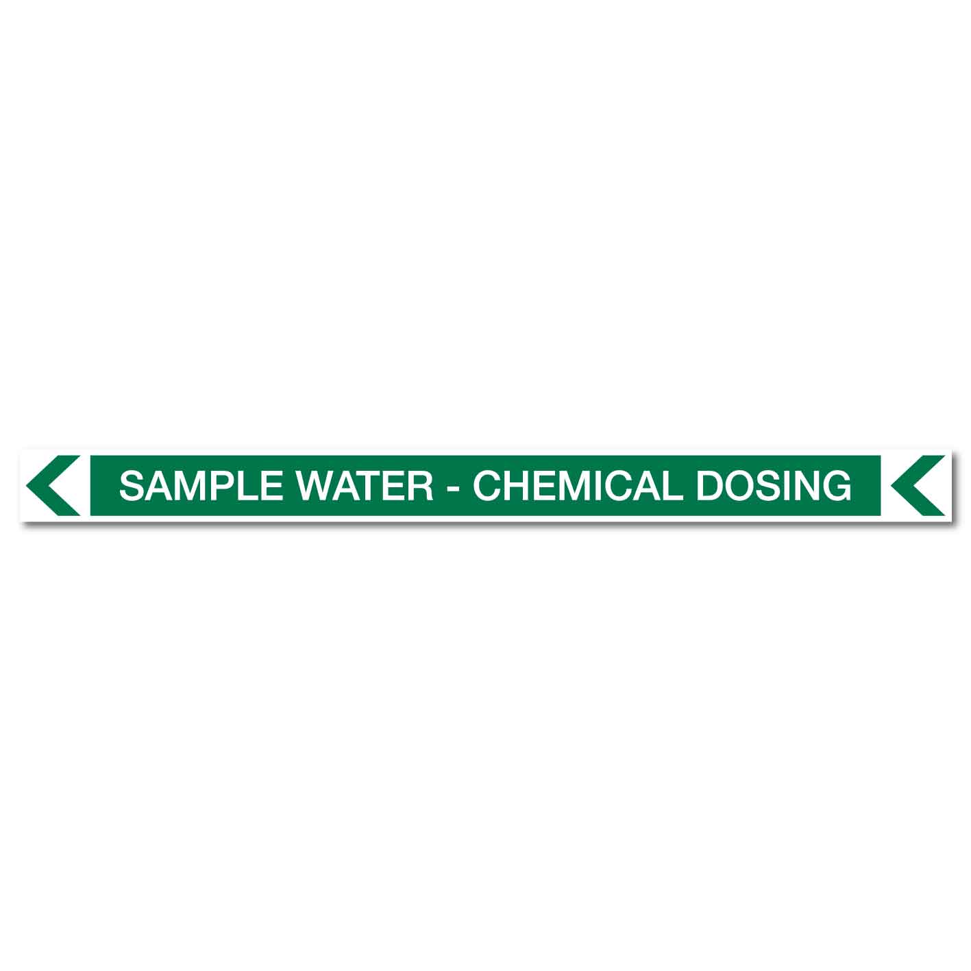 Pool/Spa - Sample Water - Chemical Dosing (Left) - Pipe Marker Sticker - New Signs