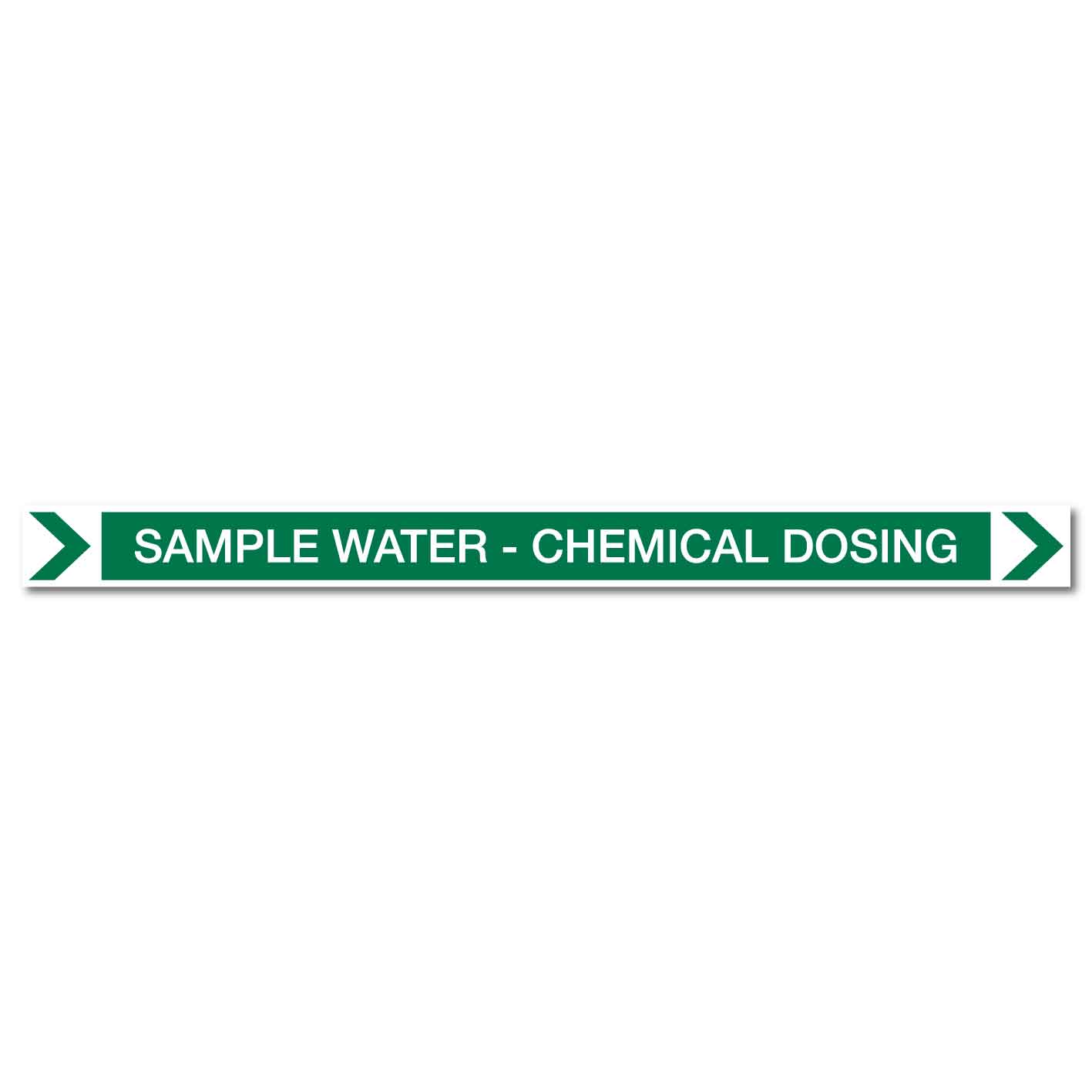 Pool/Spa - Sample Water - Chemical Dosing (Right) - Pipe Marker Sticker - New Signs