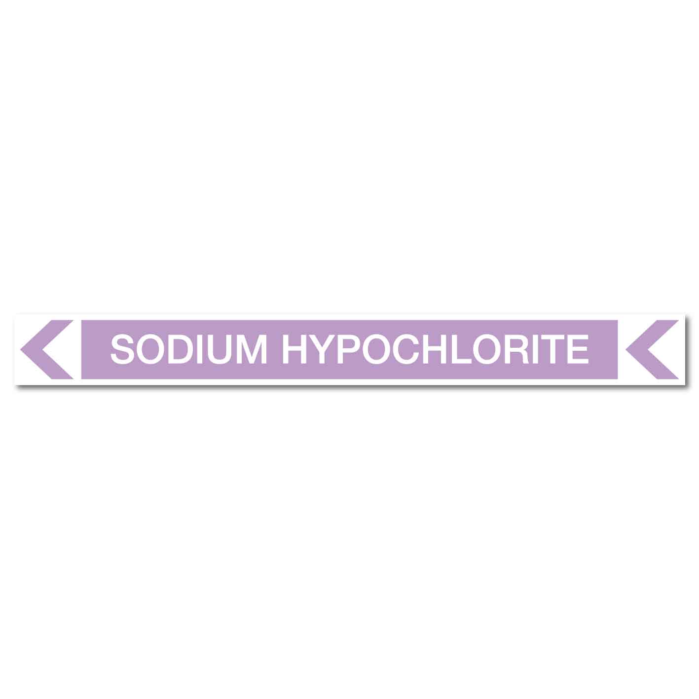 Pool/Spa - Sodium Hypochlorite (Left) - Pipe Marker Sticker - New Signs