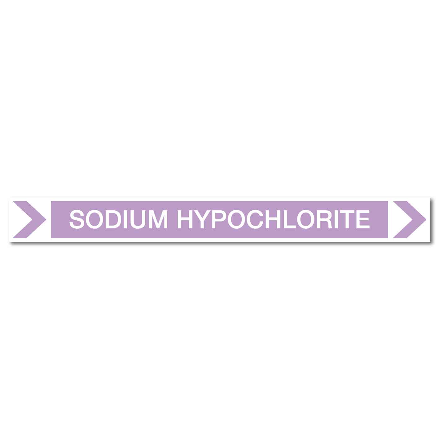 Pool/Spa - Sodium Hypochlorite (Right) - Pipe Marker Sticker - New Signs