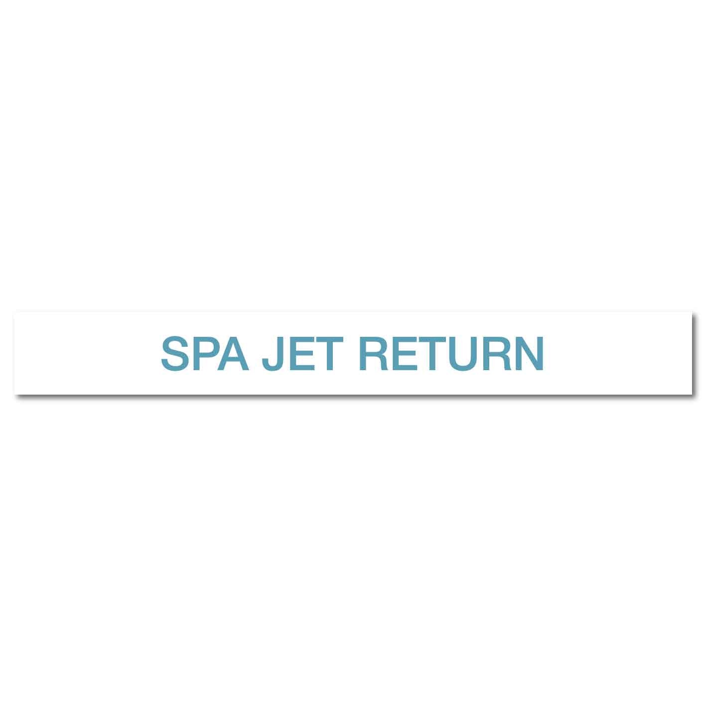 Pool/Spa - SPA JET Return - Pipe Marker Sticker - New Signs
