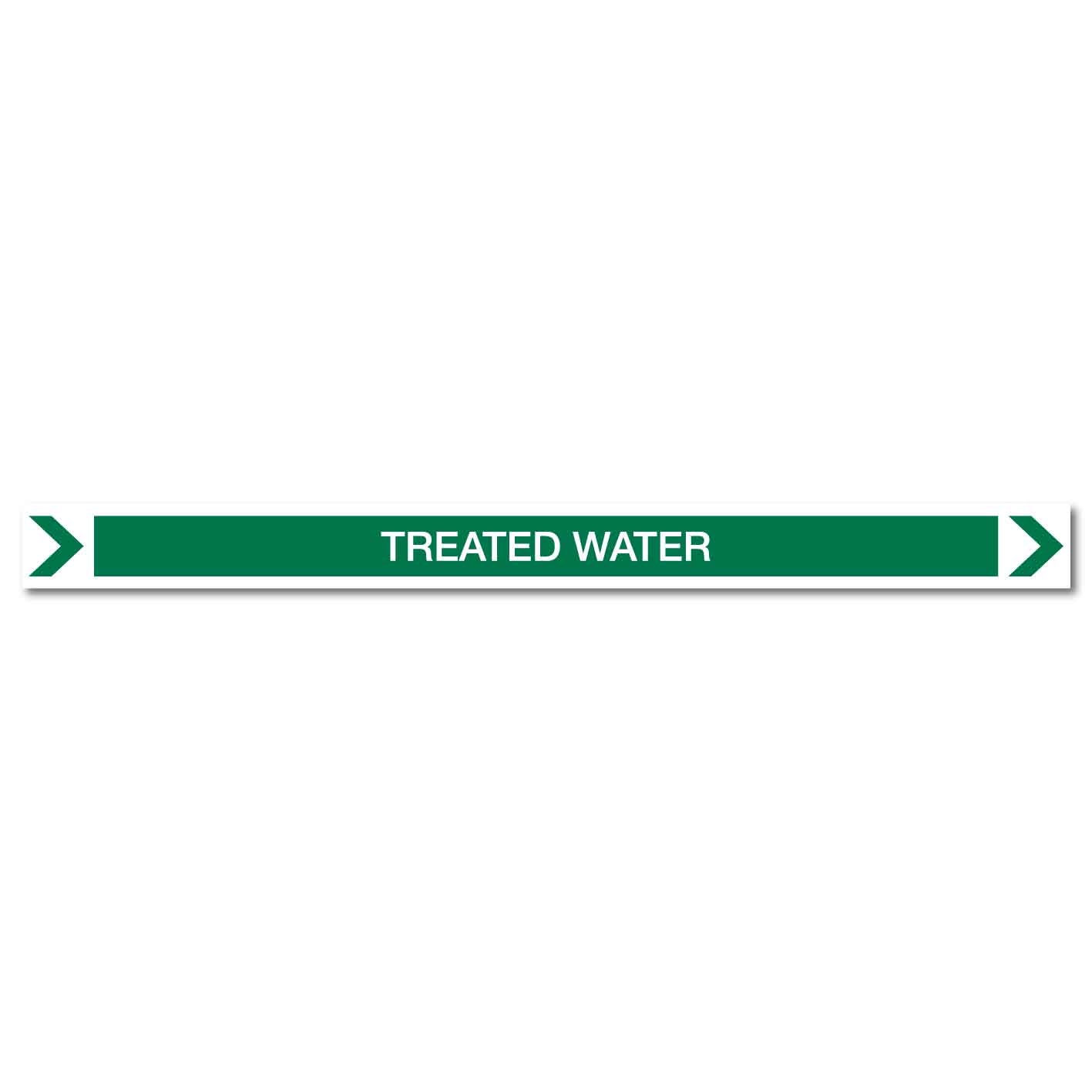 Pool/Spa - Treated Water (Right) - Pipe Marker Sticker - New Signs