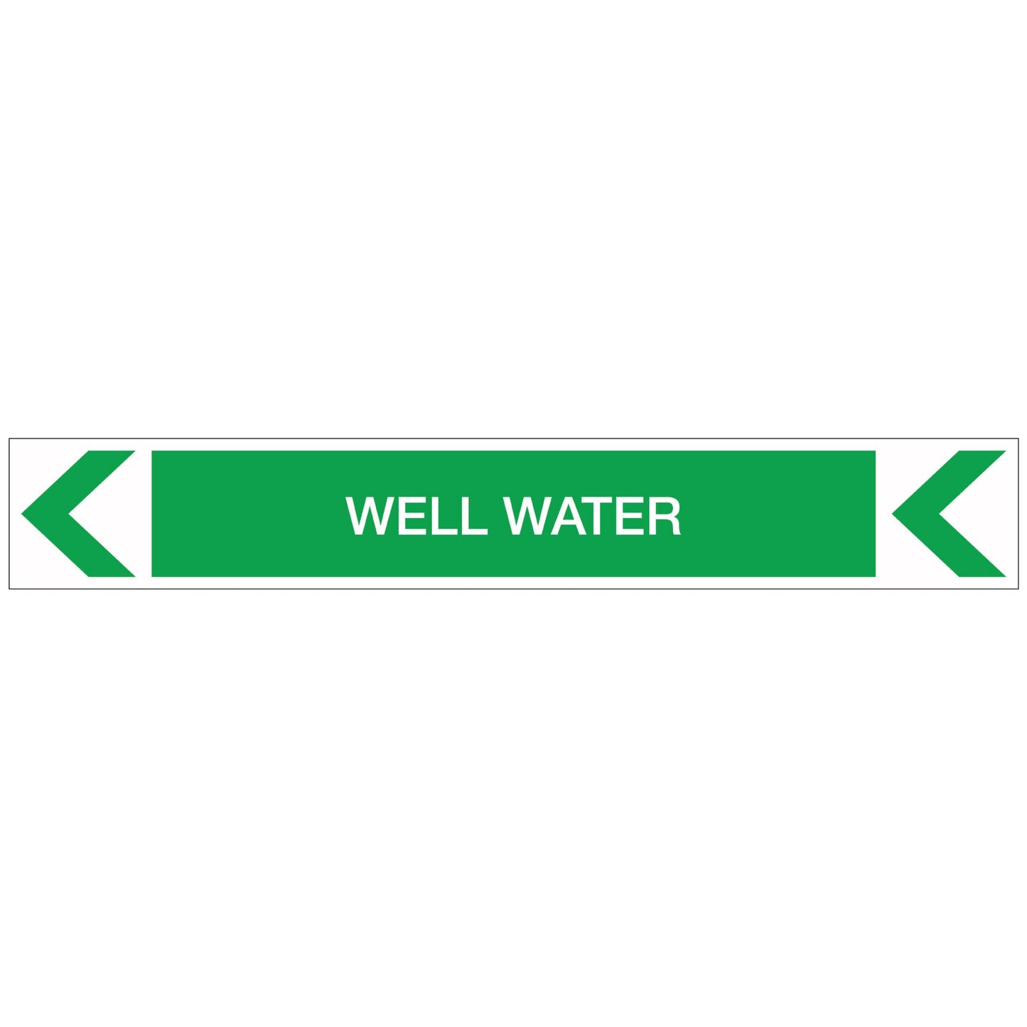 Pool/Spa - Well Water (Left) - Pipe Marker Sticker - New Signs