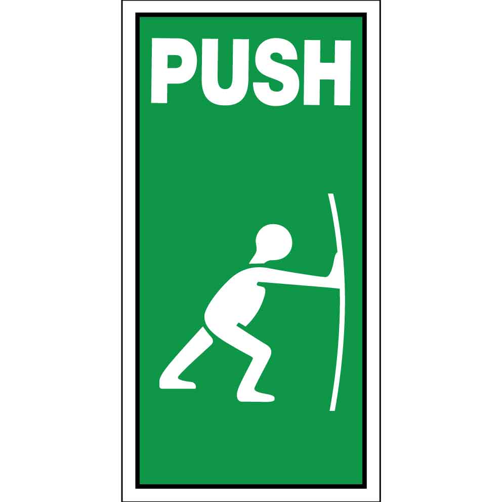 Push Symbol Sign - New Signs