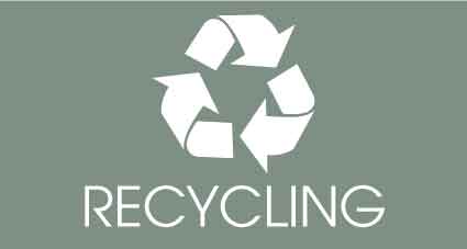 Recycling Sage Background Bin Sticker - New Signs