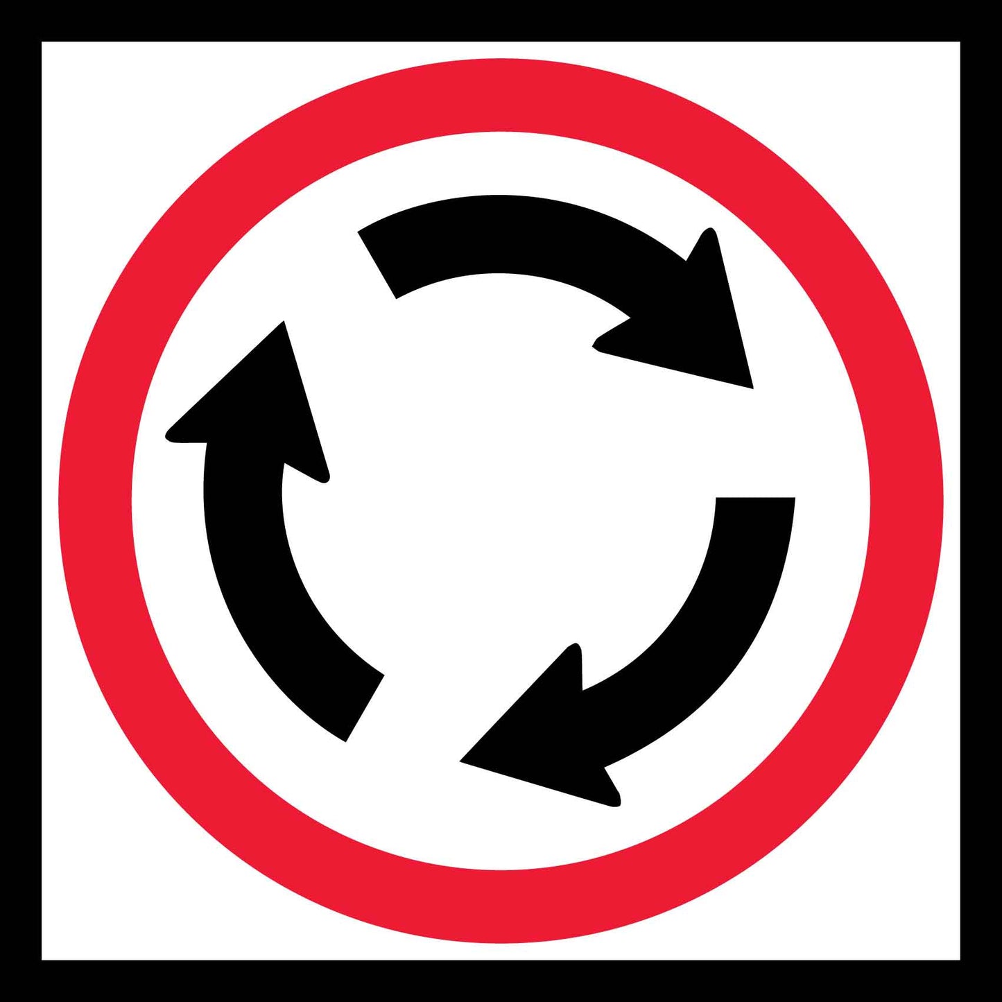 Roundabout Ahead Multi Message Traffic Sign - New Signs