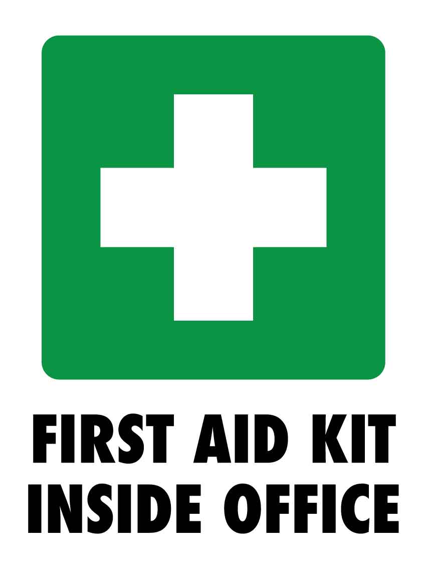 SF First Aid Kit Inside Office Sign 300mm x 400mm - New Signs