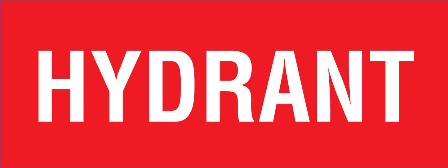 SF Hydrant Sticker Sign 225mm x 600mm - New Signs