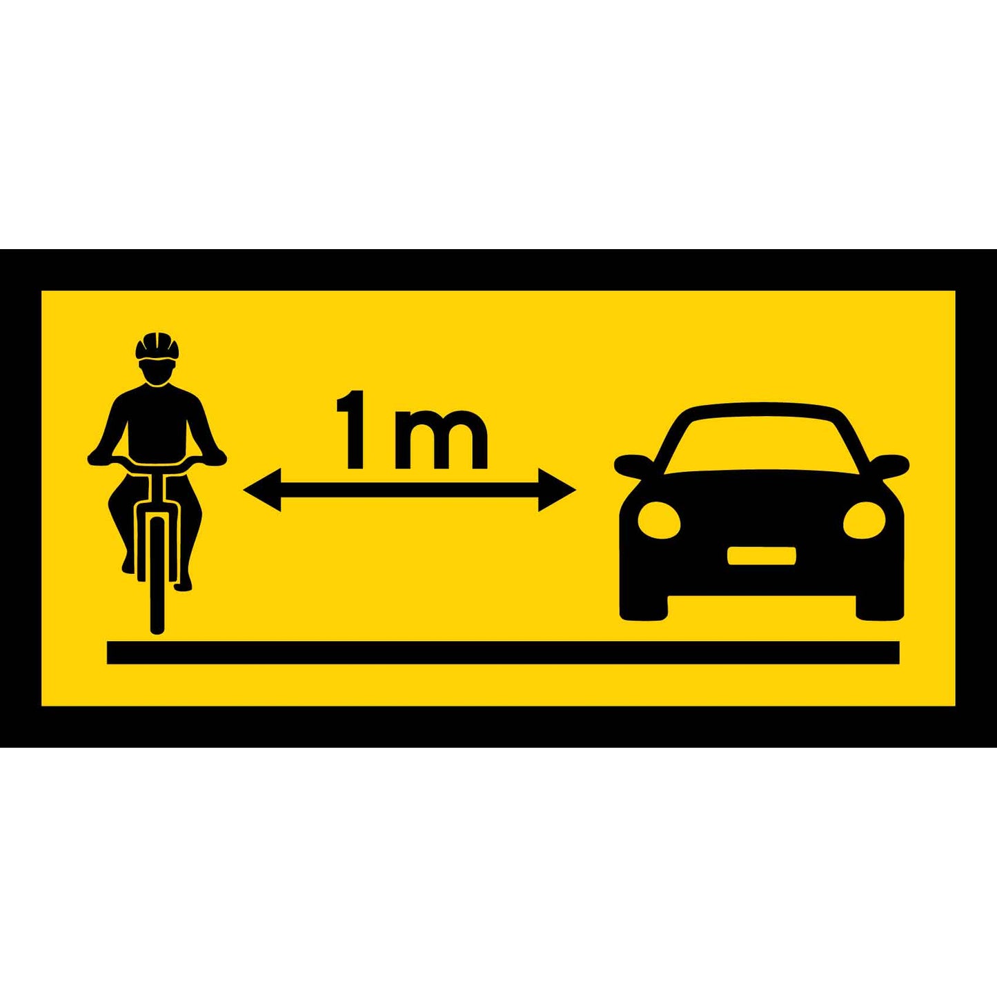 Share The Road Multi Message Traffic Sign 300mm x 600mm - New Signs