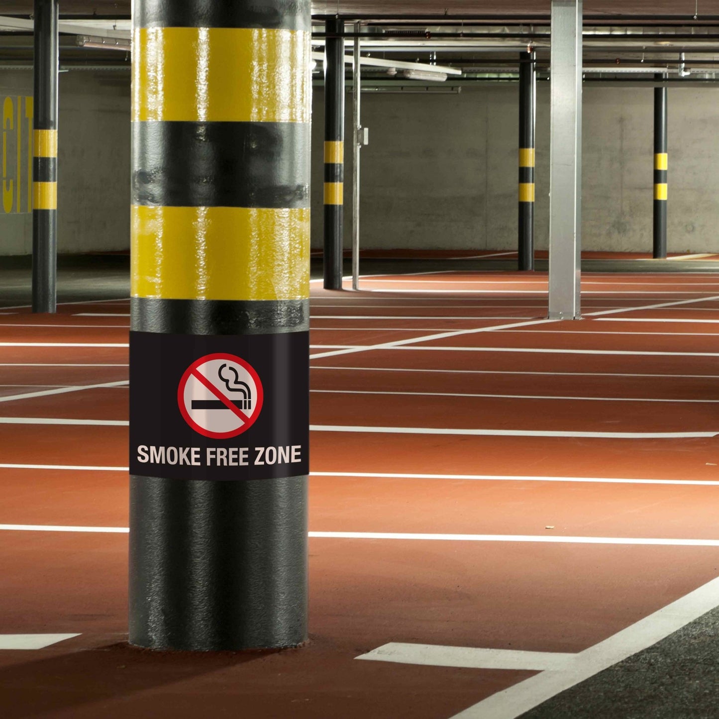 Smoke Free Zone (Rectangle) Decal - New Signs