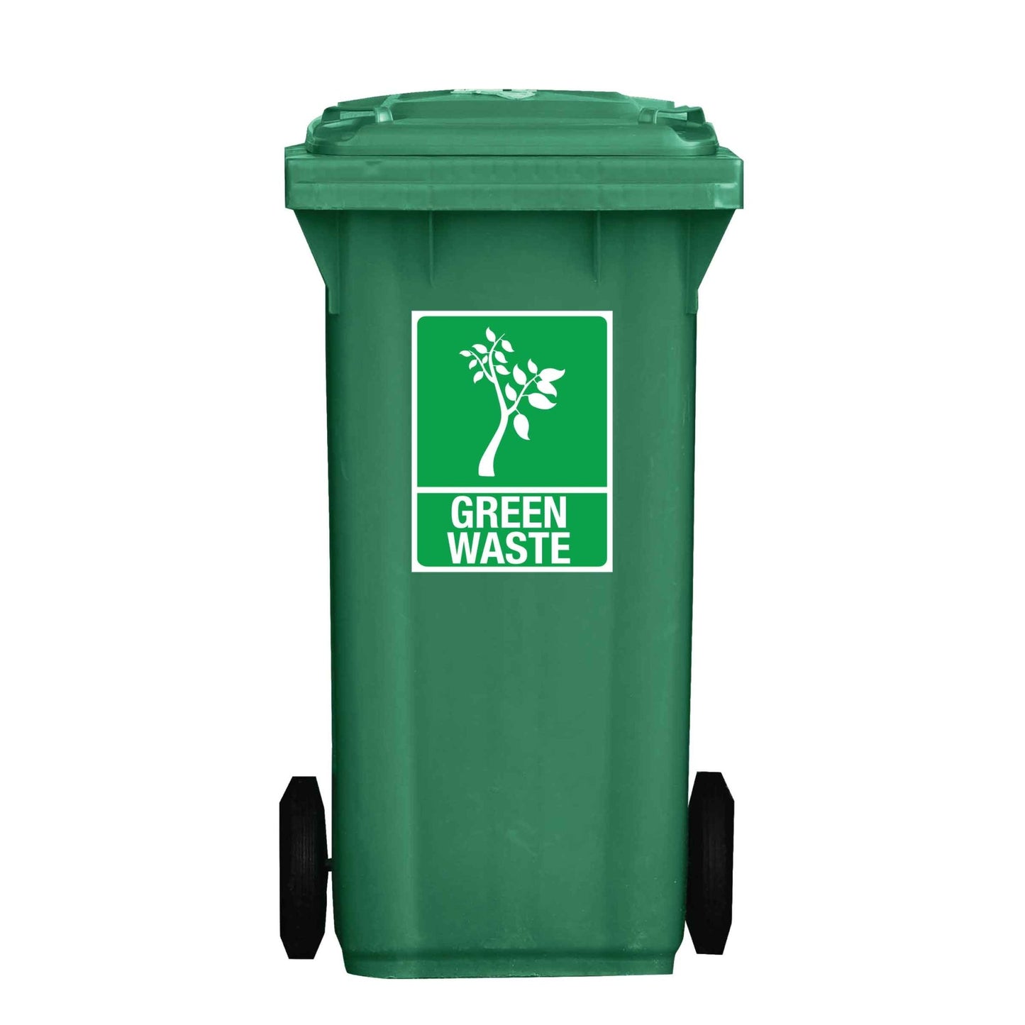Standard Green Waste Wheelie Bin Stickers - New Signs