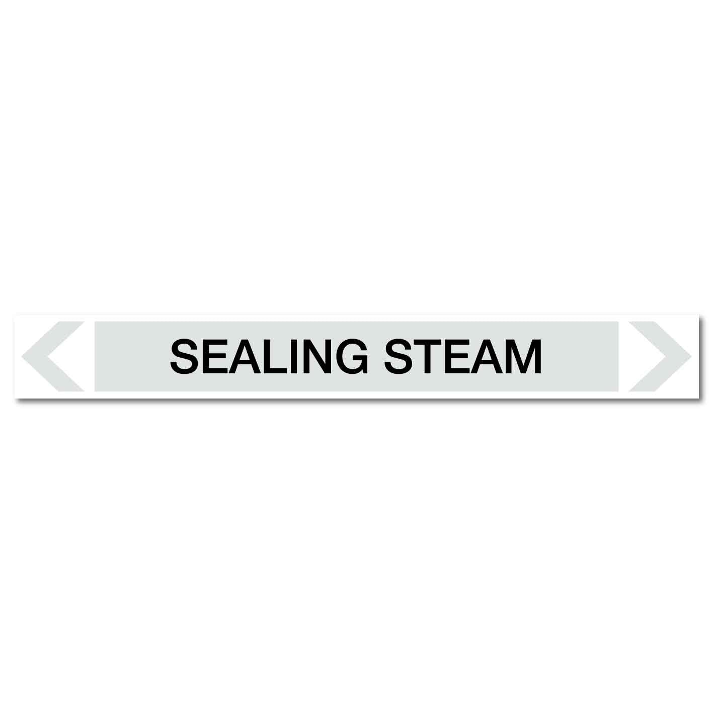 Steam - Sealing Steam - Pipe Marker Sticker - New Signs