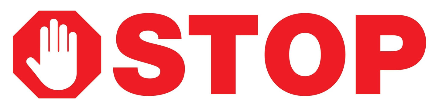 Stop - Landscape Corflute Toblerone Signs - New Signs