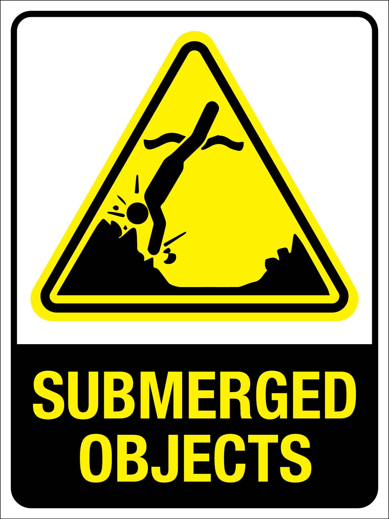 Submerged Objects Sign - New Signs