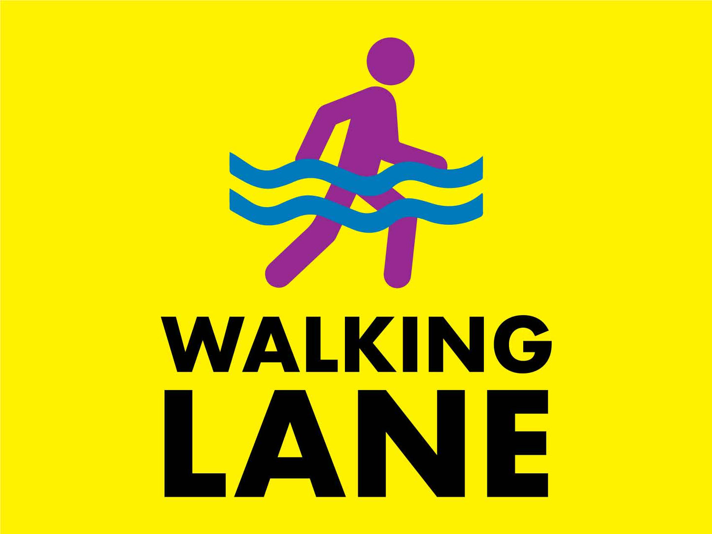 Walking Lane Sign - New Signs