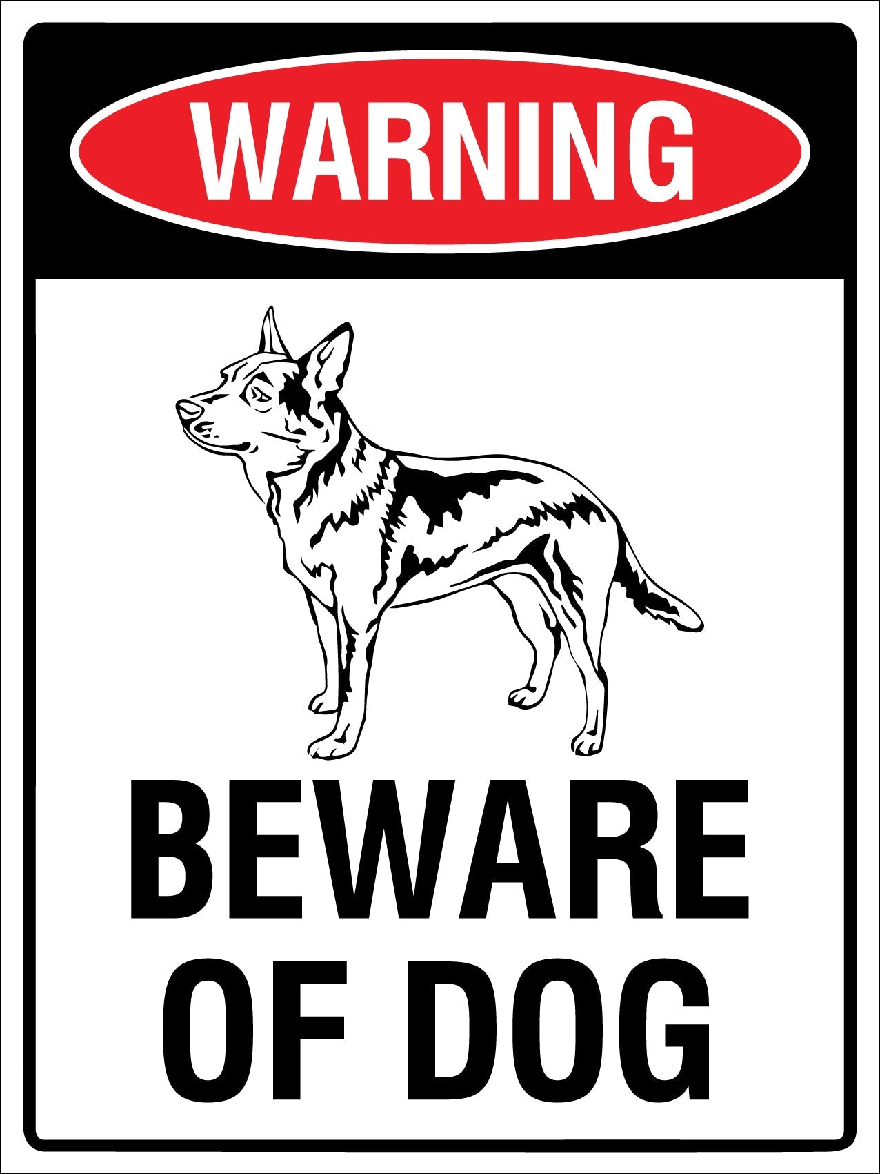 Warning Beware Of Dog Blue Heeler Sign - New Signs