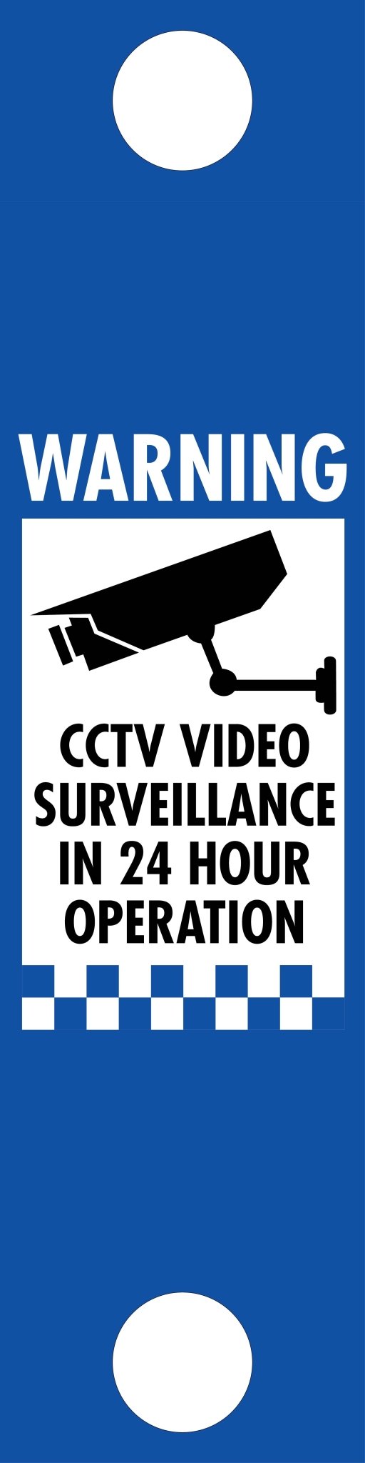Warning CCTV Video Surveillance - Corflute Bollard Traffic Signs - New Signs