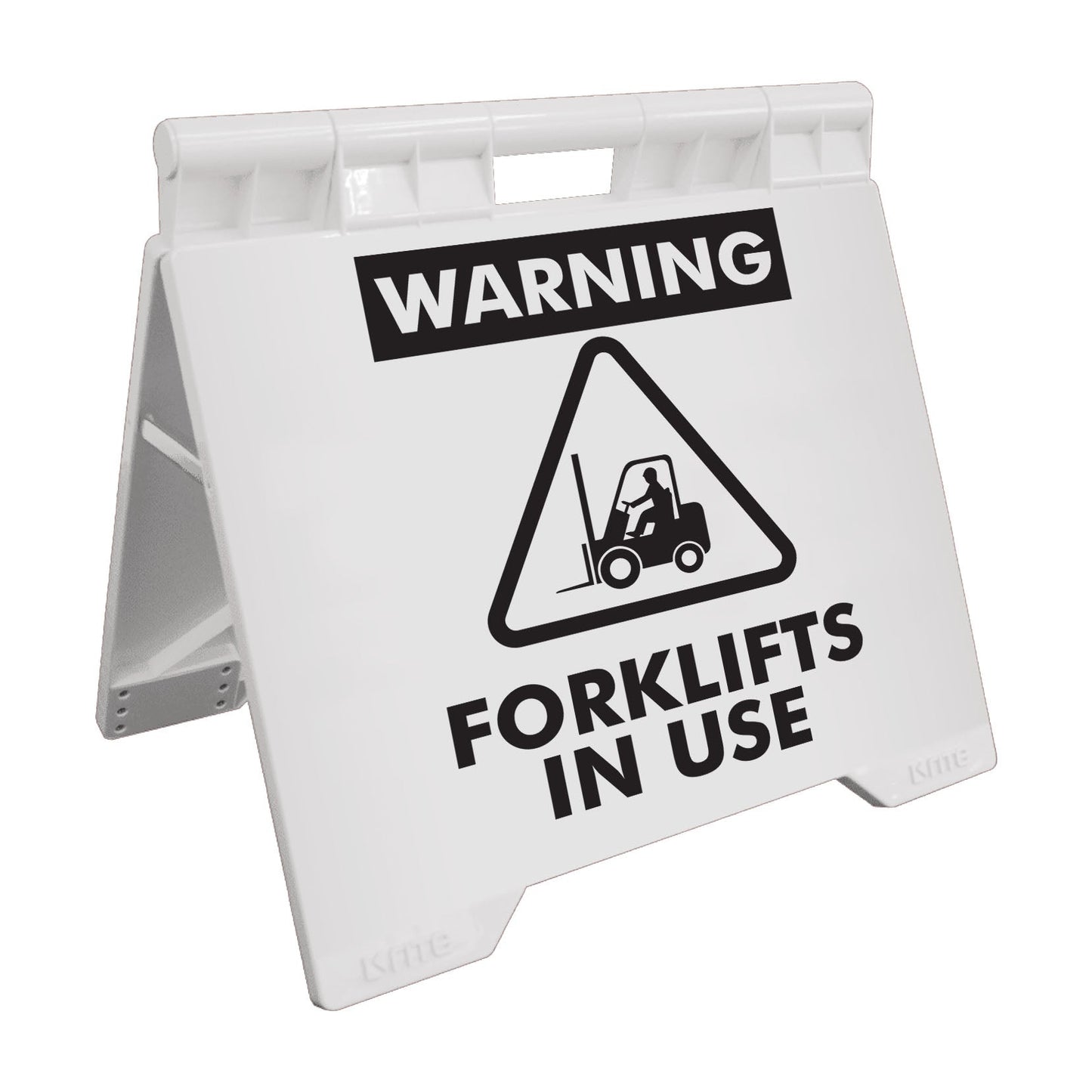 Warning Forklifts In Use - Evarite A - Frame Sign - New Signs